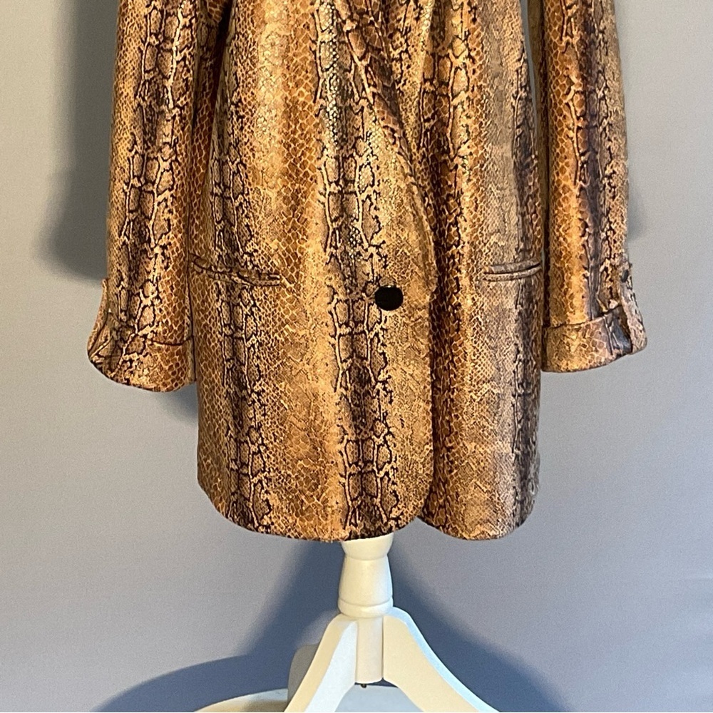 Azara Paris Snakeskin Print Jacket Size S | Edgy Rock Chic Statement - Picture 8 of 16